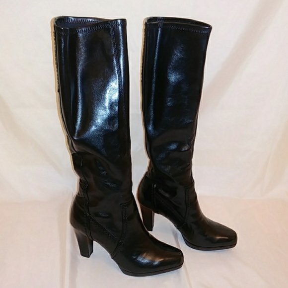 Franco Sarto Black Heel Boots